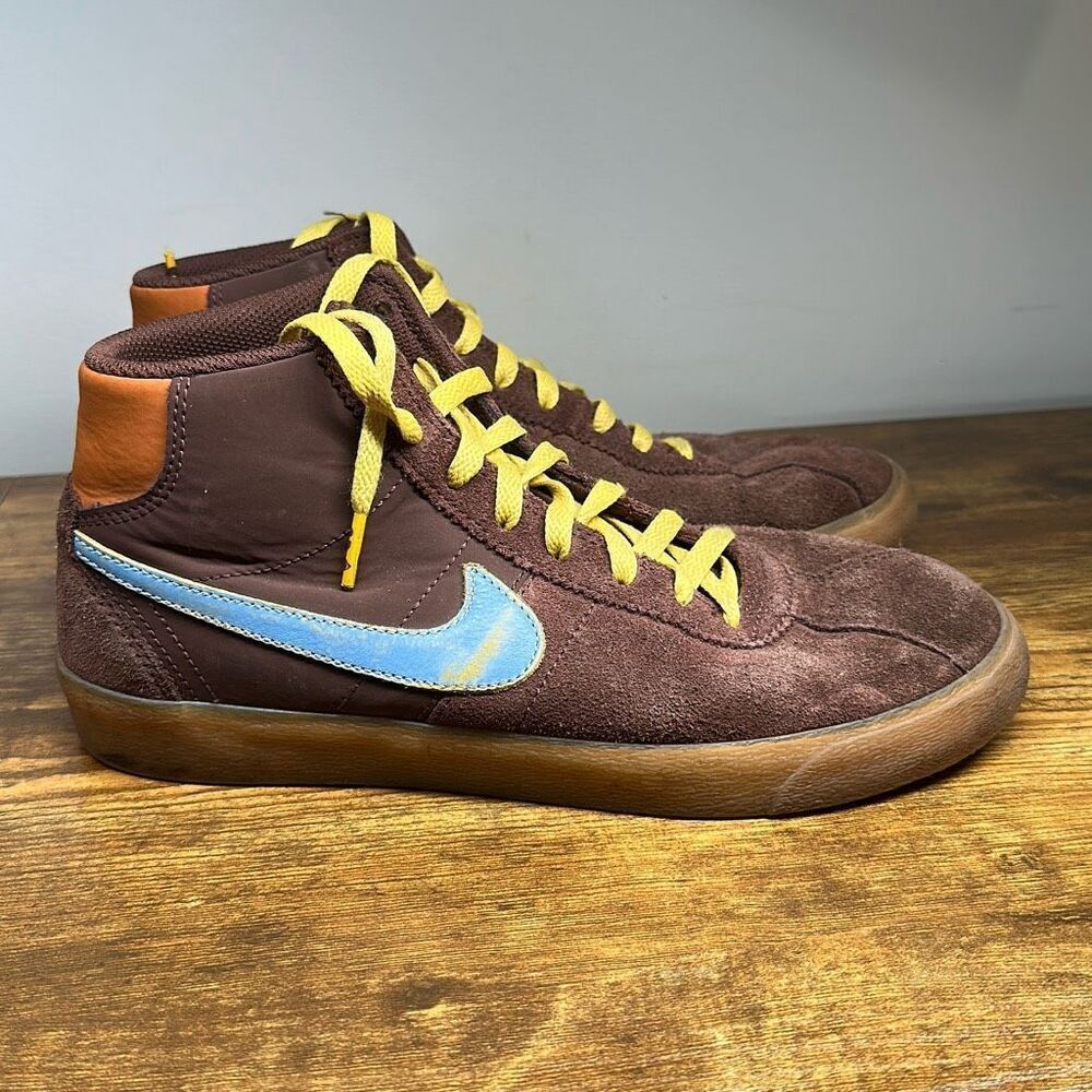 Nike SB Bruin High Why So Sad? High Top Women's Sneakers Tennis Shoes Brown 9.5